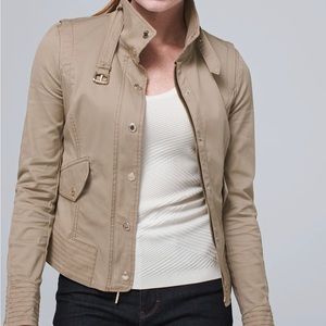 WHBM zip front military jacket NWT 10P